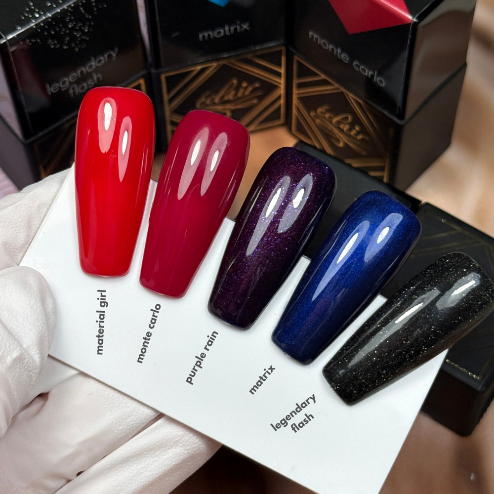 zestawienie jesiennych kolorów lakierów hybrydowych Eclair Nail